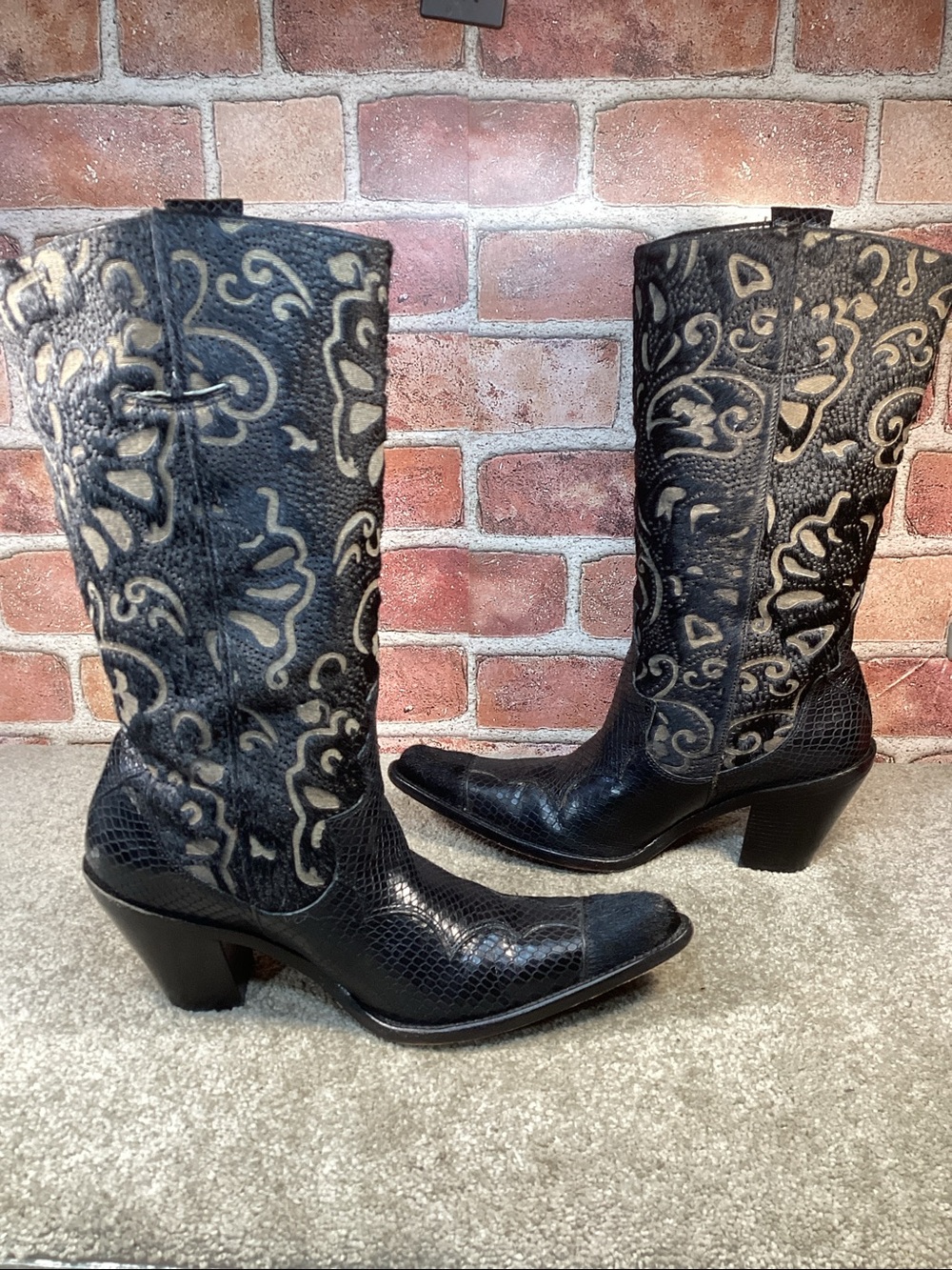 Antonio Melani Justine Womens black heeled western boots size 8 - Picture 5 of 10